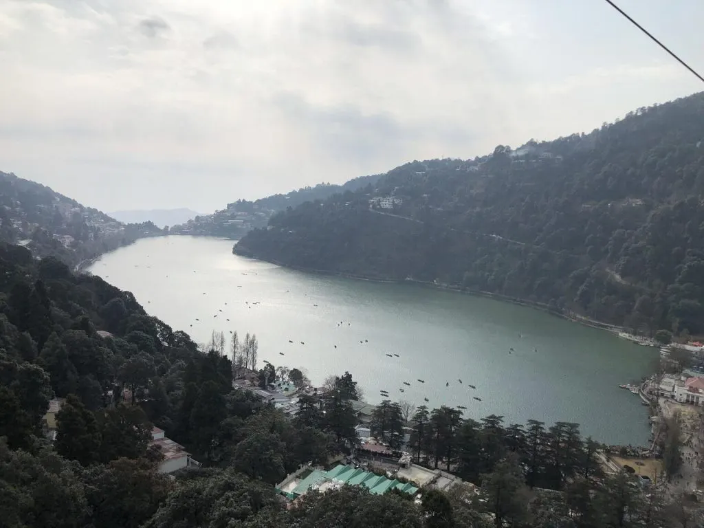 Kumaon Uttarakhand – View of Nainital lake from Snow View Point